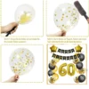 60th Birthday Decoration, Black & Gold
