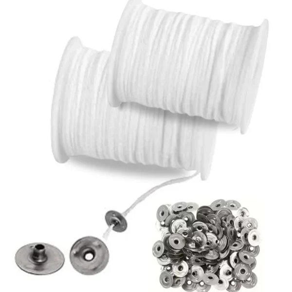Baumwoll-Dochtrolle 61 m mit Metallfüßen