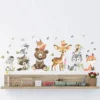 Brown Bear, Deer & Rabbit Wall Stickers (without Tree)