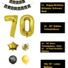 70th Birthday Decoration, Black & Gold