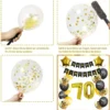 70th Birthday Decoration, Black & Gold