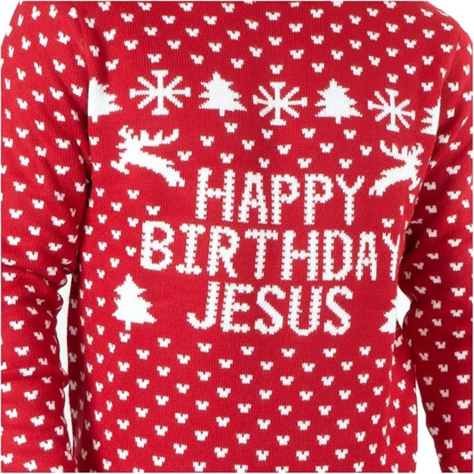 Herren-Weihnachtspullover mit Santa-Motiv, 1 Stück