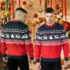 Weihnachtspullover mit Rentier & Schneeflocken, 1 Stück