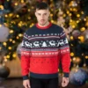 Weihnachtspullover mit Rentier & Schneeflocken, 1 Stück