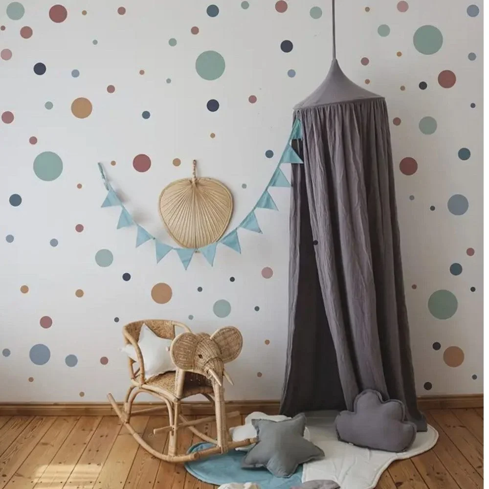 Wandsticker Polka Dots, 140 Stück