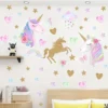 Unicorn and Star Wall Stickers, Removable Home Decor