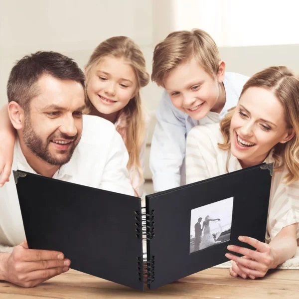 DIY Photo Album, Black, 29.5 × 21.0 × 3.4 cm