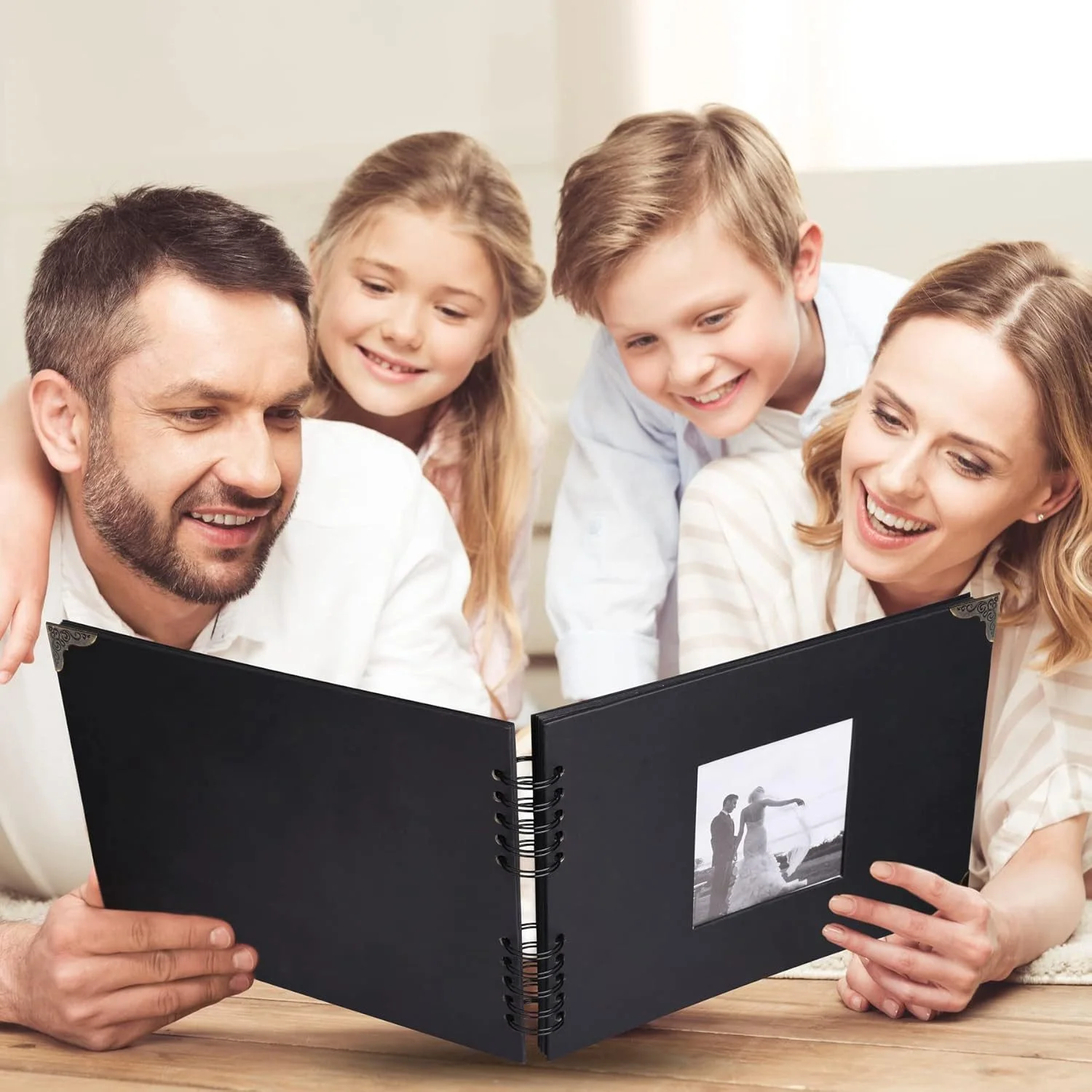DIY Photo Album, Black, 29.5 × 21.0 × 3.4 cm