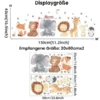 Wandsticker Tiere Wandsticker für Kinderzimmer Dekoration, Wandaufkleber
