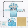 Christmas card, 3D pop-up greeting card with natural envelope