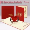 3D-Pop-up-Grußkarte rotes Herz