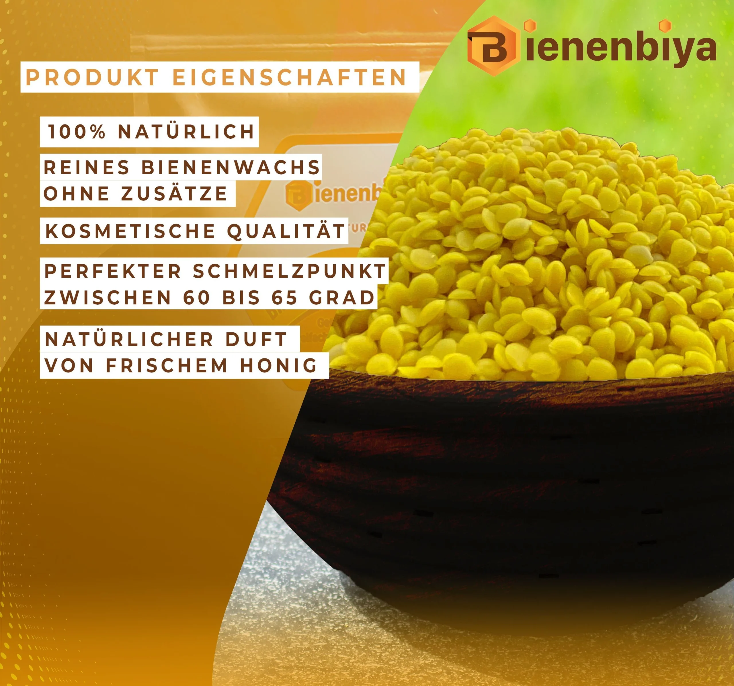 Bienenwachstücher 1Kg 100% Reine Bienenwachs Pastillen ohne Zusatzstoffe