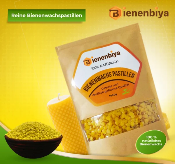 Bienenwachstücher 1Kg 100% Reine Bienenwachs Pastillen ohne Zusatzstoffe
