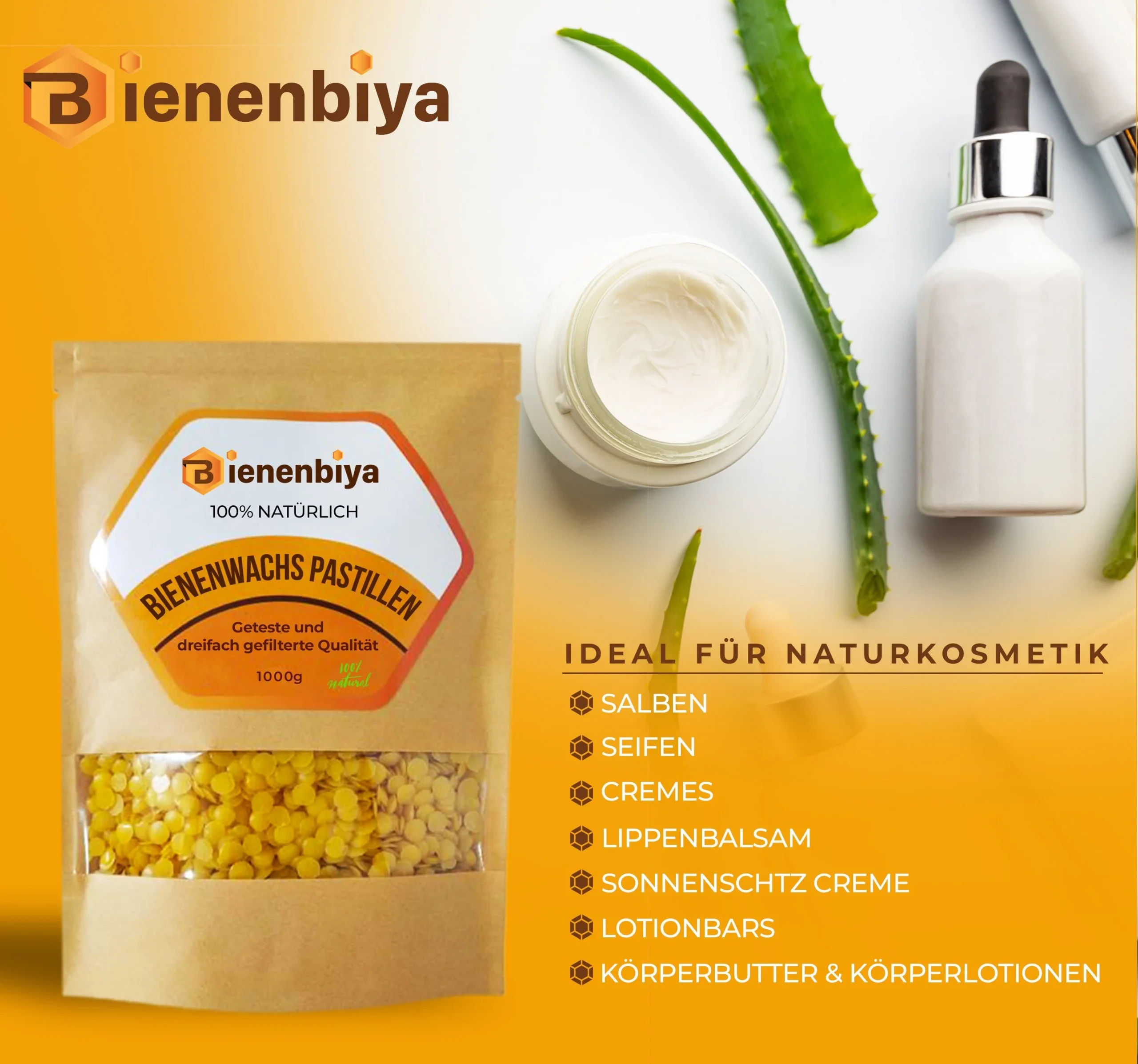 Bienenwachstücher 1Kg 100% Reine Bienenwachs Pastillen ohne Zusatzstoffe