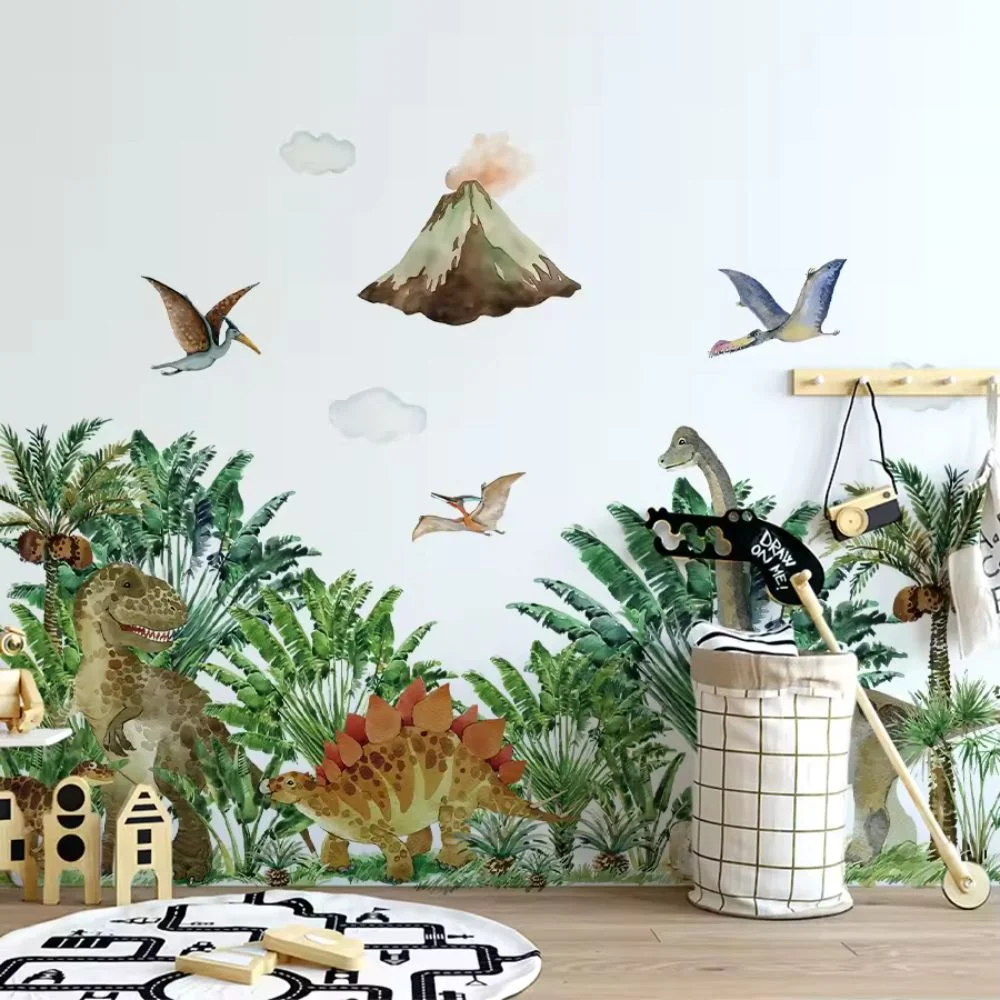 Dinosaur wall decal, wall sticker for children's room, removable dinosaur wall decal