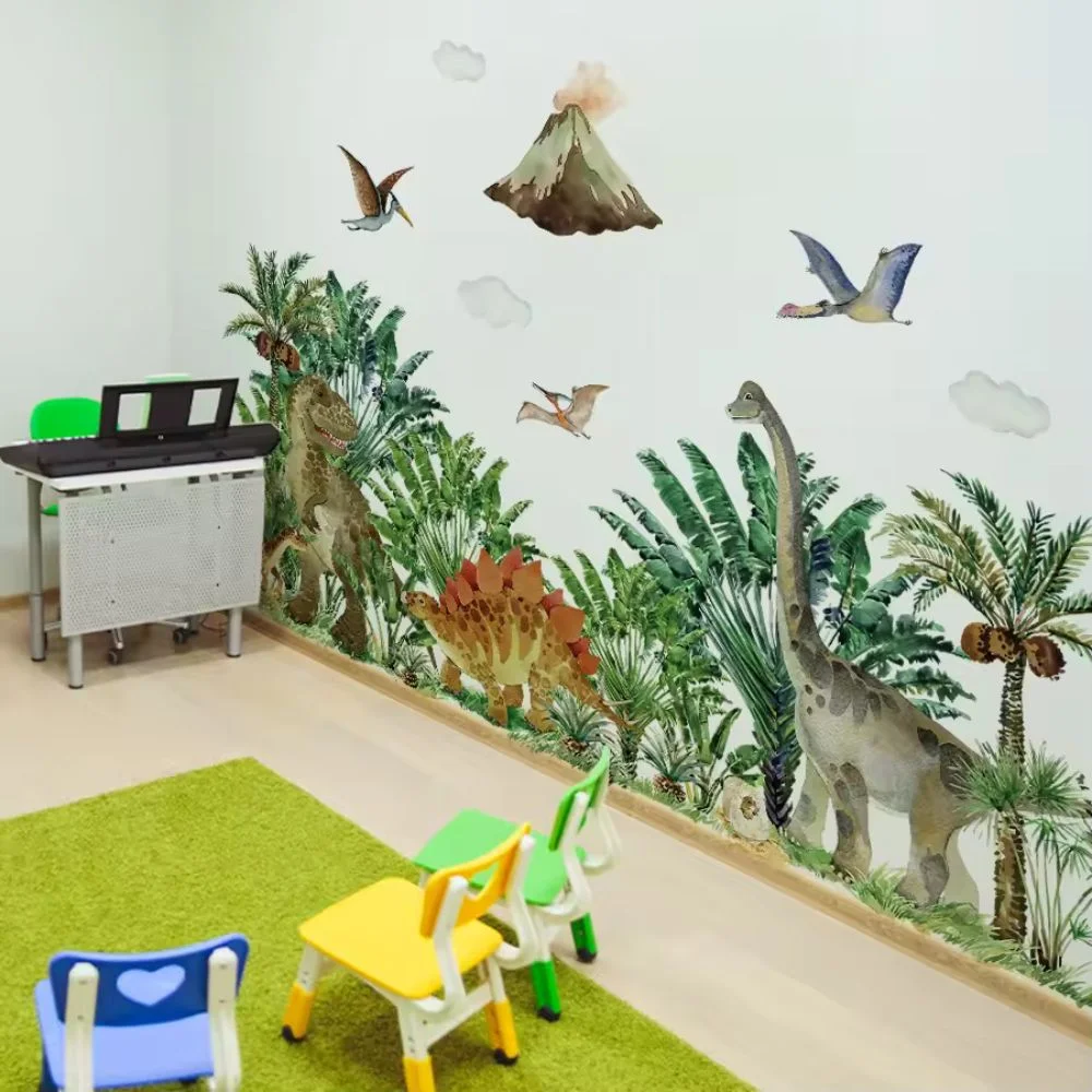 Dinosaur wall decal, wall sticker for children's room, removable dinosaur wall decal