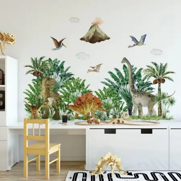 Dinosaur wall decal, wall sticker for children's room, removable dinosaur wall decal