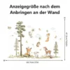 Wandtattoo Wandaufkleber Kaninchen Fuchs Hirsch Baum für Kinderzimmer