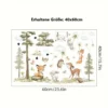 Wandtattoo Wandaufkleber Kaninchen Fuchs Hirsch Baum für Kinderzimmer