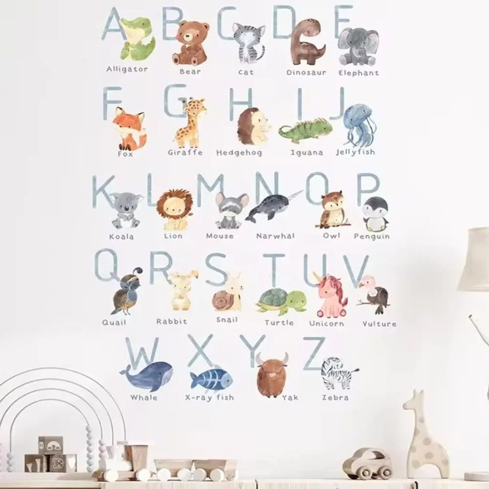 African Animals ABC Wall Stickers