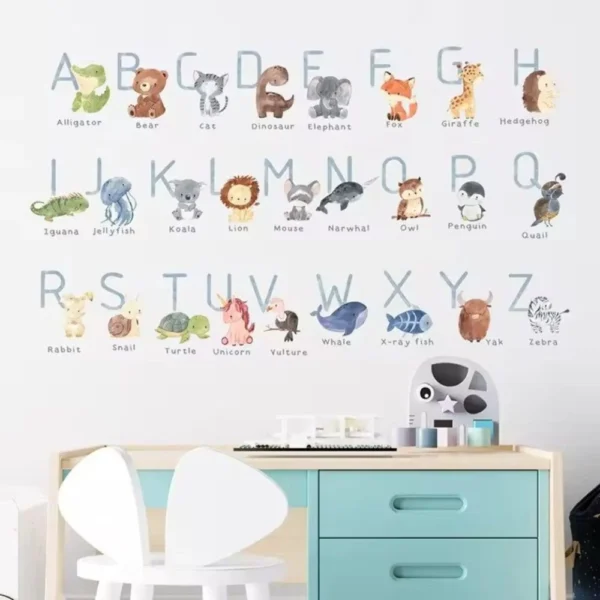 African Animals ABC Wall Stickers
