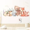 Wandsticker Süße Tier Wandsticker – Bären, Fuchs, Hase & Maus