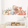 Wandsticker Süße Tier Wandsticker – Bären, Fuchs, Hase & Maus