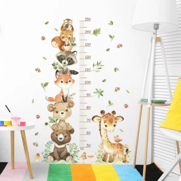 Height Chart Wall Stickers Animals