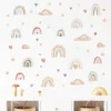 Wandsticker Regenbogen, Herzen, Sterne & Wolken