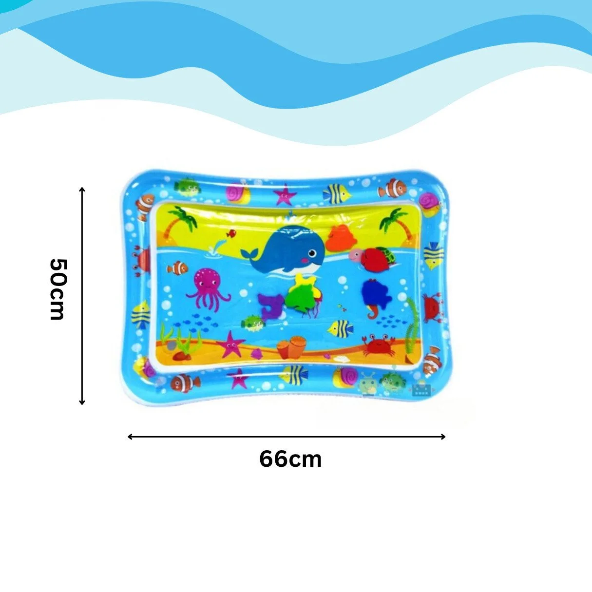 Montegoni Baby-Wasserspielmatte aufblasbar – Blau, aus PVC