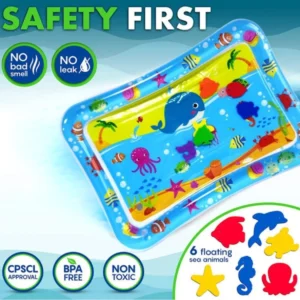 Montegoni Baby-Wasserspielmatte aufblasbar – Blau, aus PVC