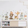 Brown Bear, Deer & Rabbit Wall Stickers (without Tree)
