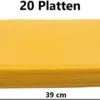 Bienenwachskerze Reine Bienenwachsplatten (18 STK. - 19,5x39,5cm) mit 20 Kerzendochte