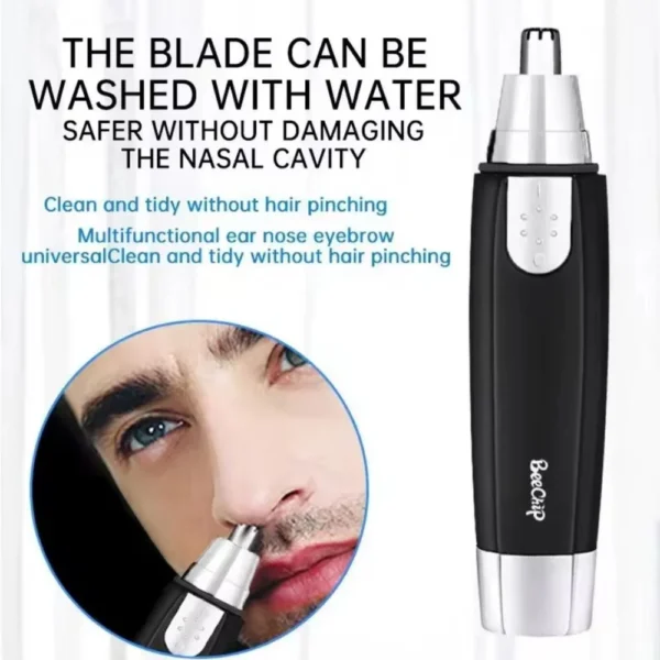 Electric Nose & Ear Hair Trimmer, Black