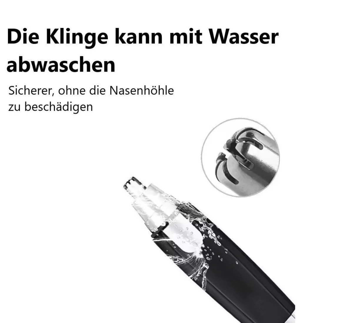 Electric Nose & Ear Hair Trimmer, Black