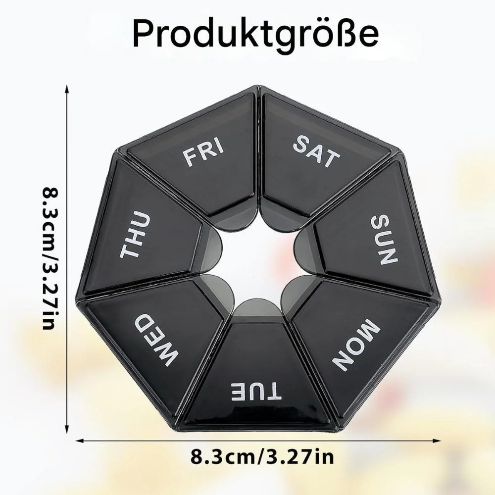 Pillendose Schwarz, 2er-Set