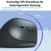 Vertikale Bluetooth-Maus Schwarz