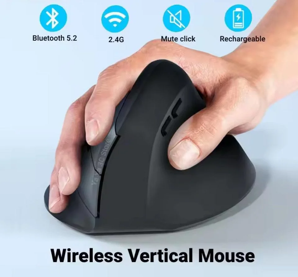 Vertikale Bluetooth-Maus Schwarz