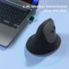 Vertikale Bluetooth-Maus Schwarz