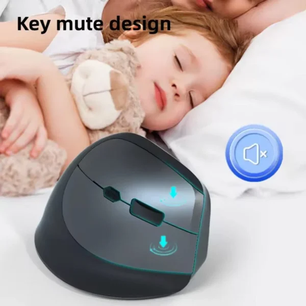 Vertikale Bluetooth-Maus Schwarz