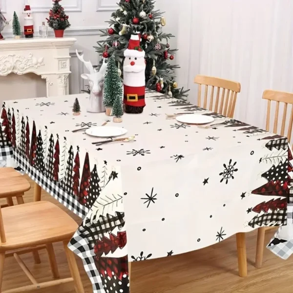 Christmas Tablecloth, Black & White