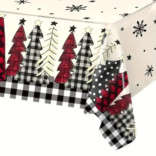 Christmas Tablecloth, Black & White
