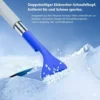 2-in-1 Snow Shovel & Ice Scraper with Brush, Blue, 62 cm