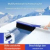 2-in-1 Snow Shovel & Ice Scraper with Brush, Blue, 62 cm