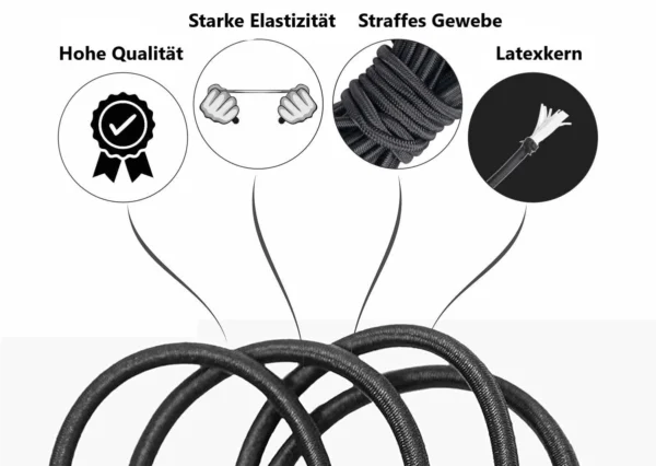 Bungee-Seil 4 mm × 10 m, elastisch