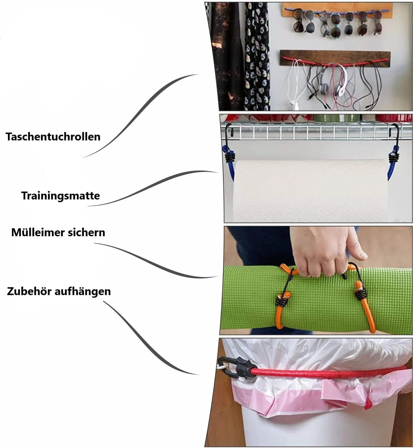 Bungee-Seil 4 mm × 10 m, elastisch