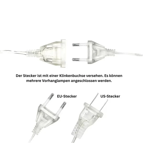 LED-Eiszapfen-Lichterkette 5 m, warmweiß, 8 Modi