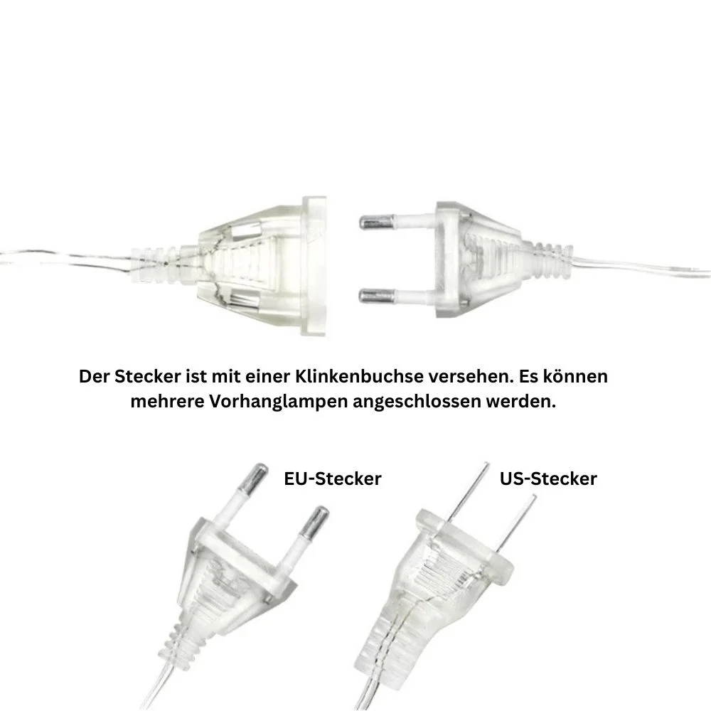 LED-Eiszapfen-Lichterkette 5 m, warmweiß, 8 Modi