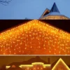 LED-Eiszapfen-Lichterkette 5 m, warmweiß, 8 Modi