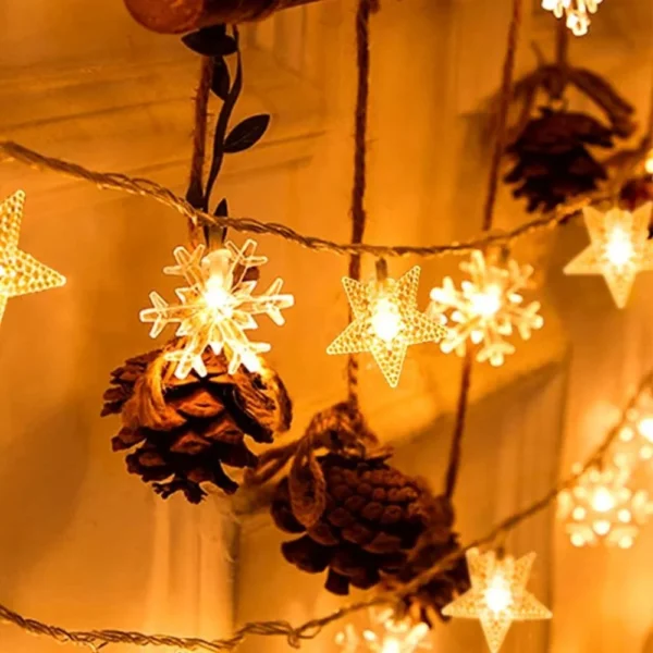 LED Fairy Lights Christmas Tree & Snowflakes, 100 LEDs